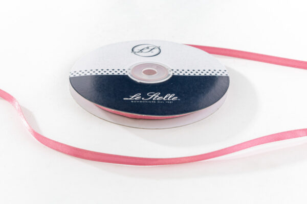 Nastro Doppio Raso Rosa Antico 6 mm x 50 m