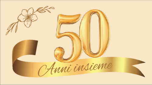 Bigliettini per bomboniere personalizzati – 50° ANNIVERSARIO H379