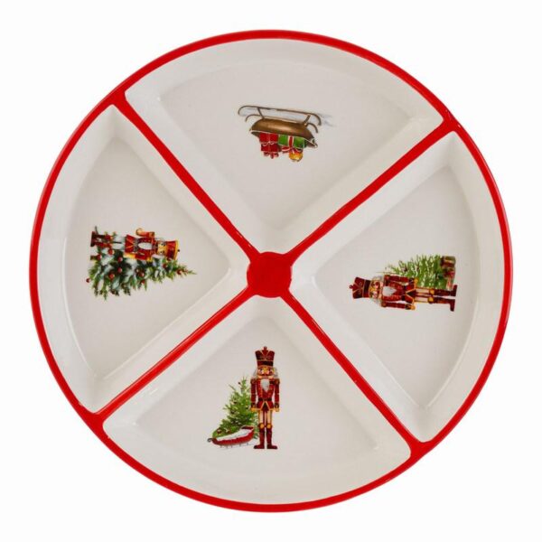 Vassoio Tondo Natale Schiaccianoci