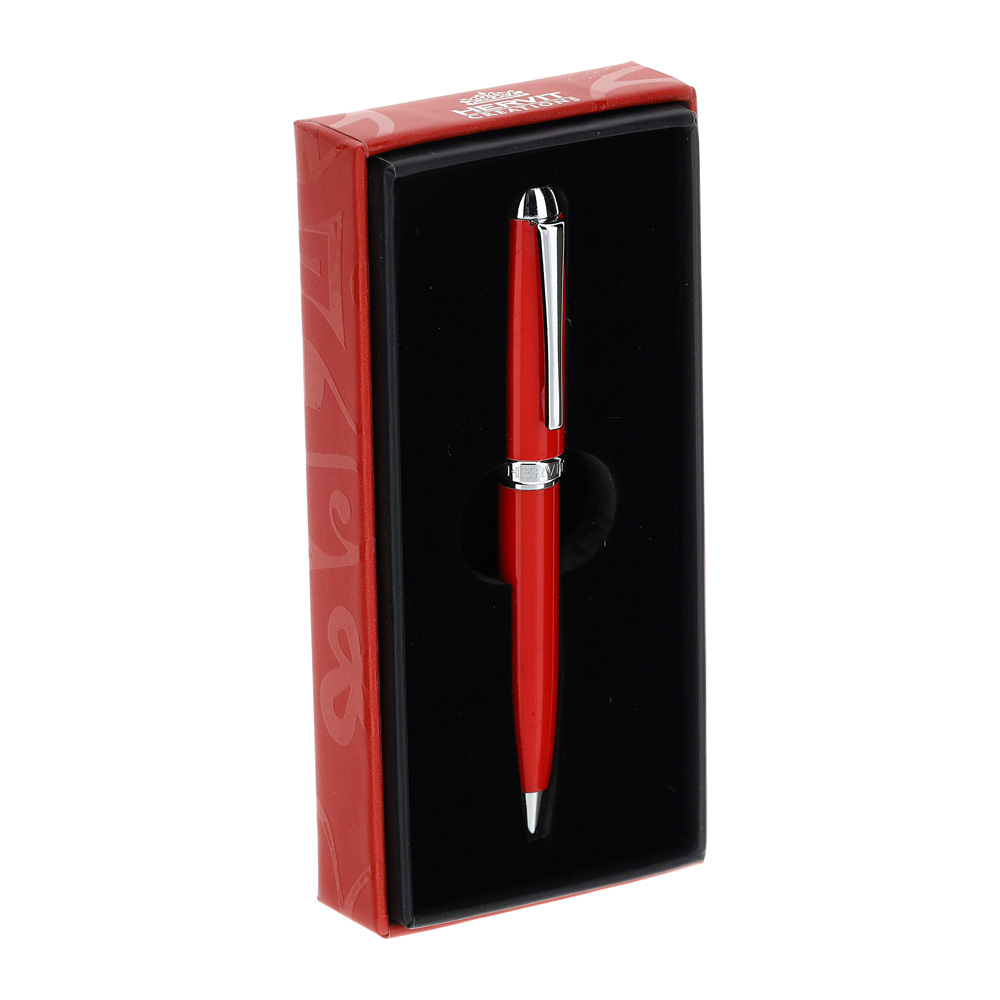 Penna Sfera Acciaio Rossa